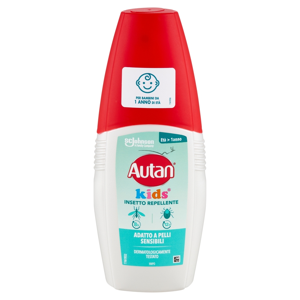 Autan Kids Vapo per bambini da 1 anno di età, insetto repellente, contro zanzare e zecche, 100ml
